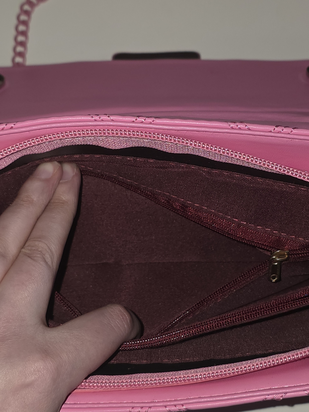 Dolls Kill Pink Quilted Chain-Detail Crossbody Bag - Picture 10 of 15